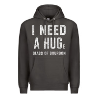 Smoke I Need a HUGe Glass of Bourbon T Shirt Bourbon Gifts for Him Premium Hoodie - minhPixels