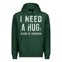 Sports Green I Need a HUGe Glass of Bourbon T Shirt Bourbon Gifts for Him Premium Hoodie - minhPixels