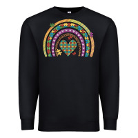 Black autism awareness heart leopard rainbow Premium Sweatshirt - Artiststas