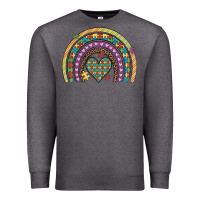Charcoal Heather autism awareness heart leopard rainbow Premium Sweatshirt - Artiststas