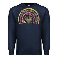 Navy autism awareness heart leopard rainbow Premium Sweatshirt - Artiststas