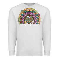 Oatmeal Heather autism awareness heart leopard rainbow Premium Sweatshirt - Artiststas