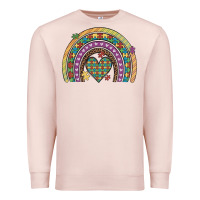 Pale Pink autism awareness heart leopard rainbow Premium Sweatshirt - Artiststas