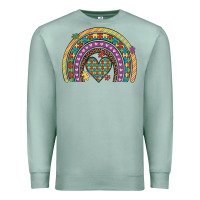 Seafoam autism awareness heart leopard rainbow Premium Sweatshirt - Artiststas