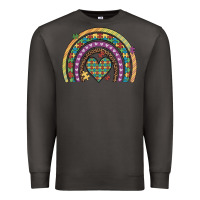 Smoke autism awareness heart leopard rainbow Premium Sweatshirt - Artiststas