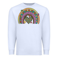 White autism awareness heart leopard rainbow Premium Sweatshirt - Artiststas