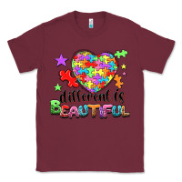 Burgundy different is beautiful Classic Tee - NancyCooperArtShop