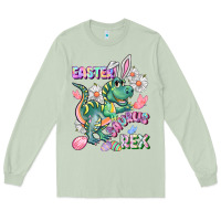 Matcha Easter Saurus Rex Easter Day Long Sleeve Tee - CowGirlArtShop