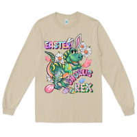 Mushroom Easter Saurus Rex Easter Day Long Sleeve Tee - CowGirlArtShop