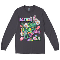 Smoke Easter Saurus Rex Easter Day Long Sleeve Tee - CowGirlArtShop