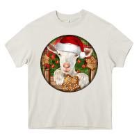 Cream Baby Cashmere Goat Christmas Heavy Core Tee - LillyAllenDesigns