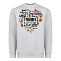 Heather Grey Mother Heavyweight Sweatshirt - CowhideDigitalArt