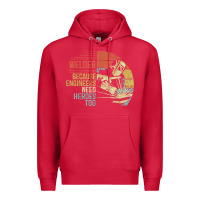 Cardinal Mens Welder Because Engineers Need Heroes Too Gifts Funny Welding Premium Hoodie - minhPixels