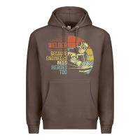 Coffee Mens Welder Because Engineers Need Heroes Too Gifts Funny Welding Premium Hoodie - minhPixels