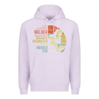 Lilac Mens Welder Because Engineers Need Heroes Too Gifts Funny Welding Premium Hoodie - minhPixels