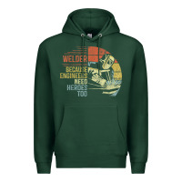 Sports Green Mens Welder Because Engineers Need Heroes Too Gifts Funny Welding Premium Hoodie - minhPixels