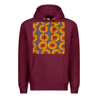 Burgundy african fabric seamless pattern Premium Hoodie - BundleAndBundleShop