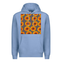 Colony Blue african fabric seamless pattern Premium Hoodie - BundleAndBundleShop