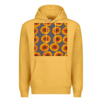Mustard african fabric seamless pattern Premium Hoodie - BundleAndBundleShop