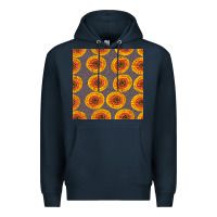Navy african fabric seamless pattern Premium Hoodie - BundleAndBundleShop