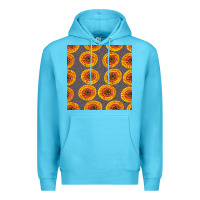 Ocean Blue african fabric seamless pattern Premium Hoodie - BundleAndBundleShop