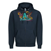 Navy Hair Hustler Zipper Hoodie - SublimationCraftShop