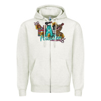 Oatmeal Heather Hair Hustler Zipper Hoodie - SublimationCraftShop