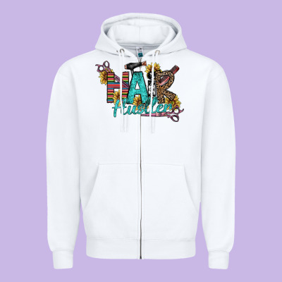 Hair Hustler Zipper Hoodie Designed By Sublimationcraftshop