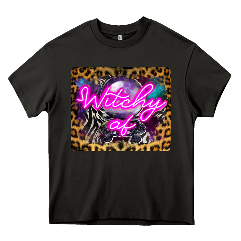 Witchy Af Crystal Ball Heavy Core Tee by LillyAllenDesigns | Teevron