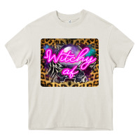 Cream Witchy Af Crystal Ball Heavy Core Tee - LillyAllenDesigns
