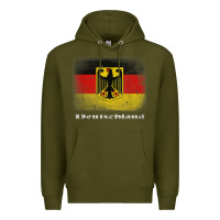 Army Green Germany German Flag Deutschland Souvenir Gift Alemania Premium Hoodie - minhPixels