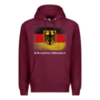 Burgundy Germany German Flag Deutschland Souvenir Gift Alemania Premium Hoodie - minhPixels