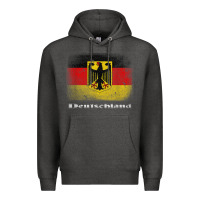 Charcoal Heather Germany German Flag Deutschland Souvenir Gift Alemania Premium Hoodie - minhPixels