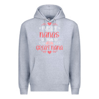 Heather Grey Gift for 1st Time Great Nana  Great Nana Premium Hoodie - minhPixels