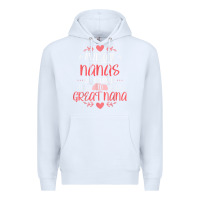 White Gift for 1st Time Great Nana  Great Nana Premium Hoodie - minhPixels