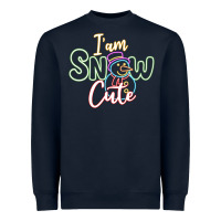 Navy T am SNOW CUTE Heavyweight Sweatshirt - CowhideDigitalArt