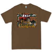 Cacao Merry Christmas Farm Tractor Premium Tee - RanaPortraitStore