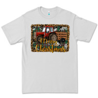 Dove Grey Merry Christmas Farm Tractor Premium Tee - RanaPortraitStore