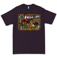 Plum Merry Christmas Farm Tractor Premium Tee - RanaPortraitStore