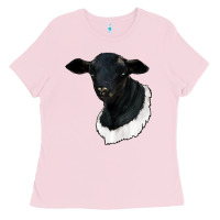 Bubblegum Pink dorper sheep Ladies Tee - RanaPortraitStore