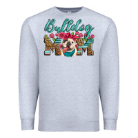 Heather Grey english bulldog mom Premium Sweatshirt - Artiststas