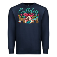 Navy english bulldog mom Premium Sweatshirt - Artiststas