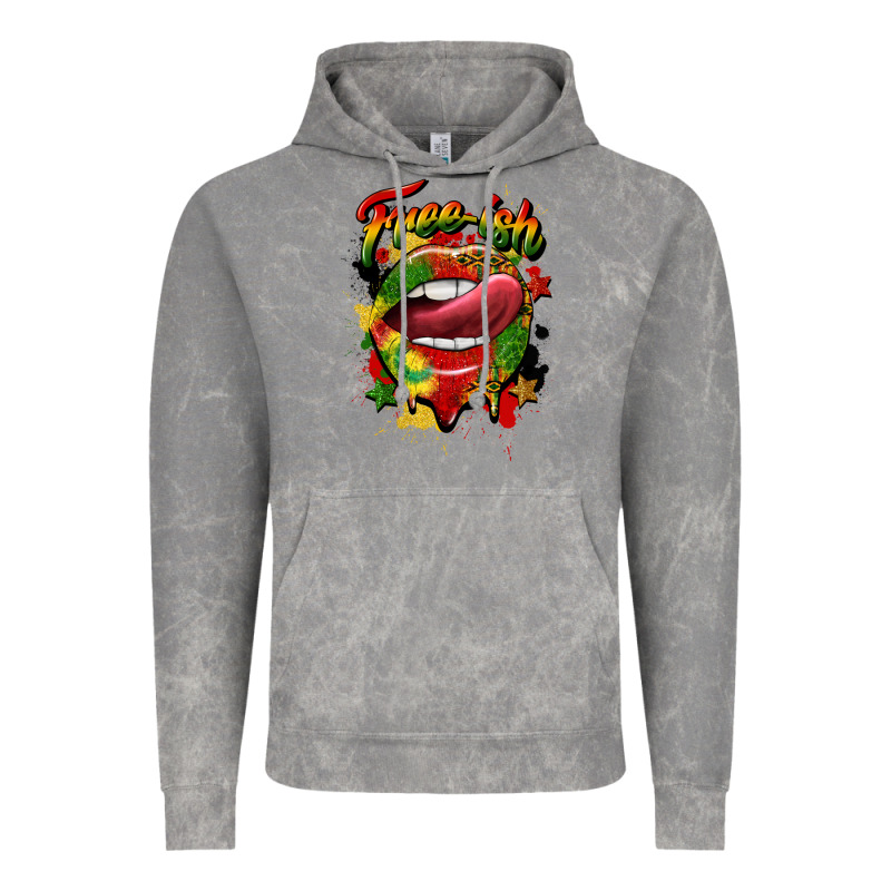 Free Ish Juneteenth Lips Vintage Hoodie by CowGirlArtShop | Teevron