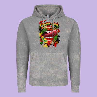 Free Ish Juneteenth Lips Vintage Hoodie Designed By Cowgirlartshop