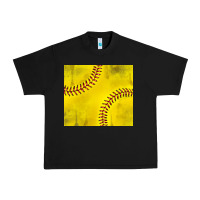 Black distressed softball pattern Urban Heavy Tee - TumblerDesignByShophia