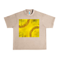French Oak distressed softball pattern Urban Heavy Tee - TumblerDesignByShophia