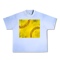 Grape Ice distressed softball pattern Urban Heavy Tee - TumblerDesignByShophia