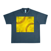 Midnight Navy distressed softball pattern Urban Heavy Tee - TumblerDesignByShophia