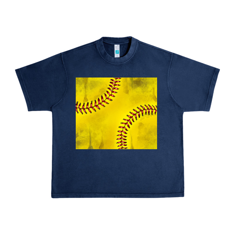 Distressed Softball Pattern Urban Heavy Tee by TumblerDesignByShophia | Teevron