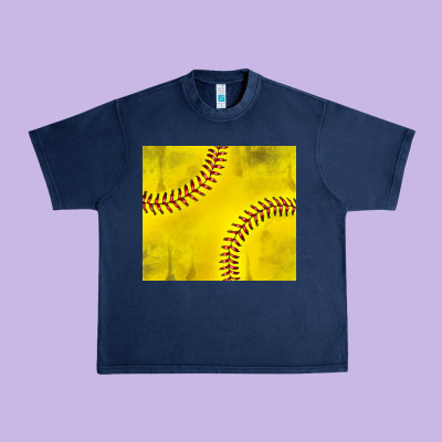 Distressed Softball Pattern Urban Heavy Tee Designed By Tumblerdesignbyshophia